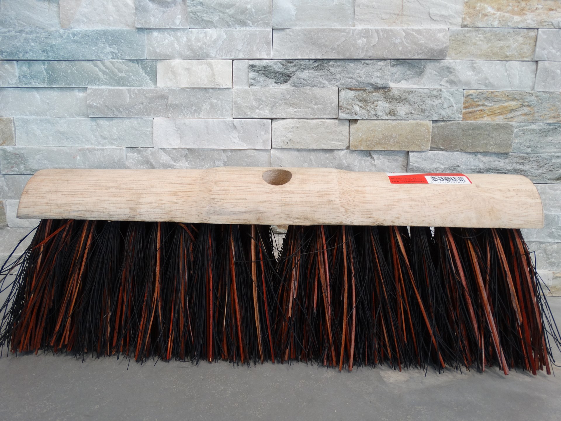 Wegenbouwbezem 45 cm, zwart bassine/stalks Luva